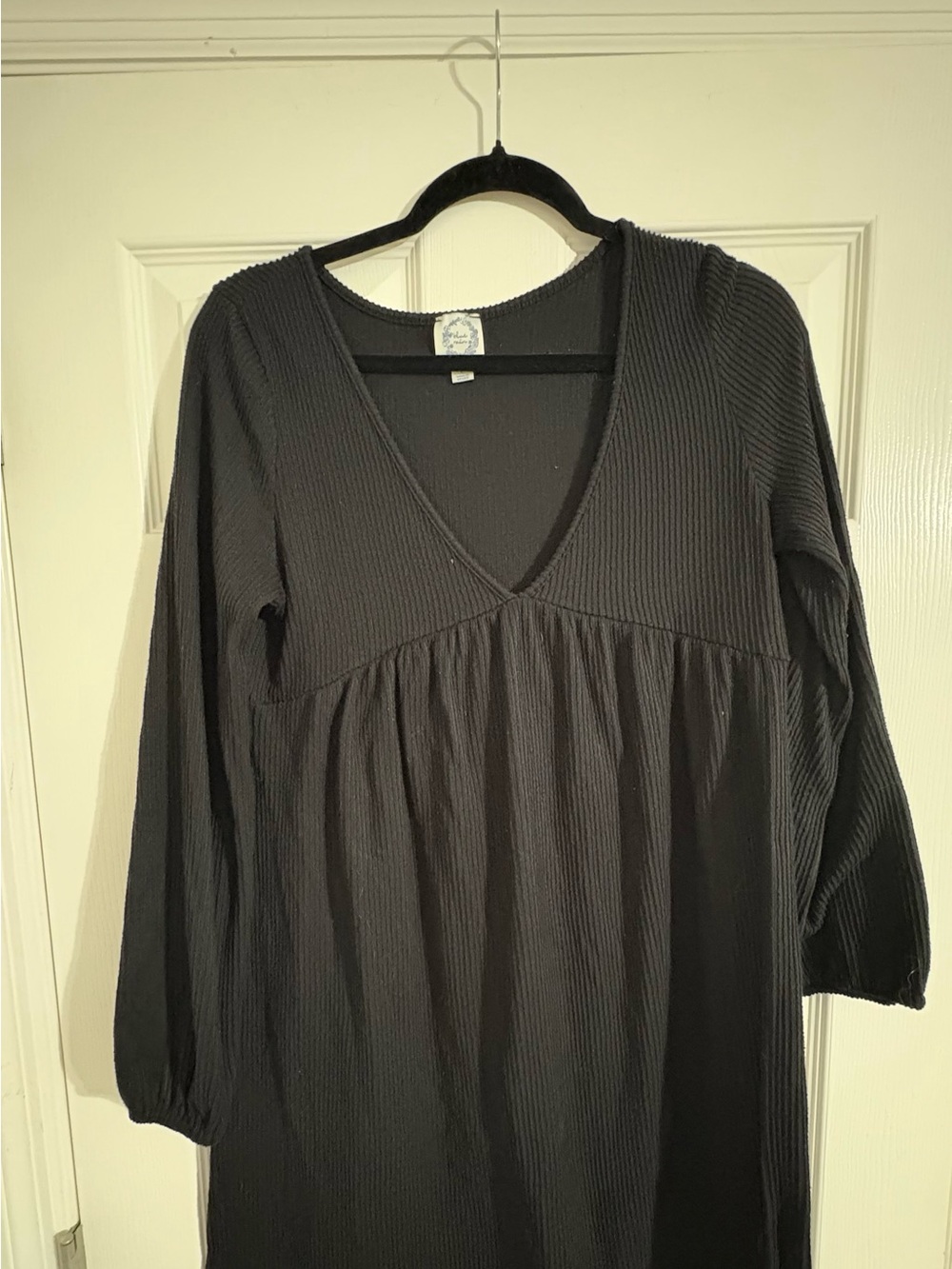 Blue Rain Black V-Neck Long Sleeve Tunic